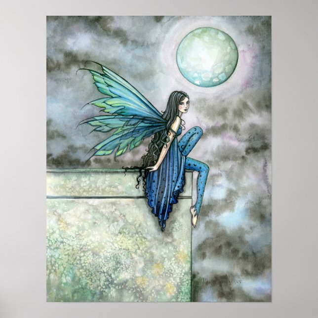 Affiche d'art de fée de nuit gothique (Devant)