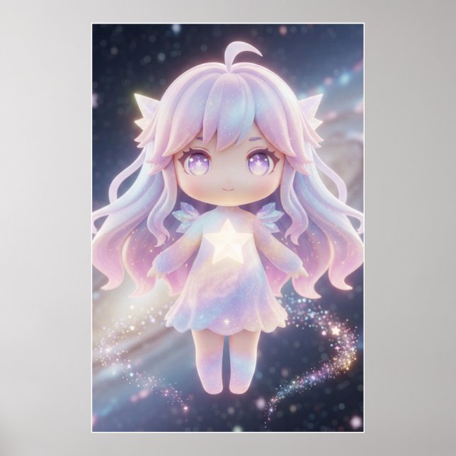 Affiche d'art de fée étoile pastel mignonne (Devant)