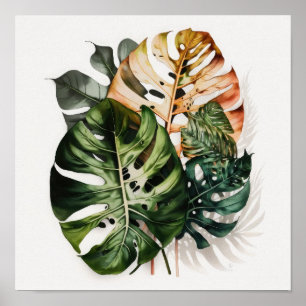 Affiche d'art de feuilles de Monstera