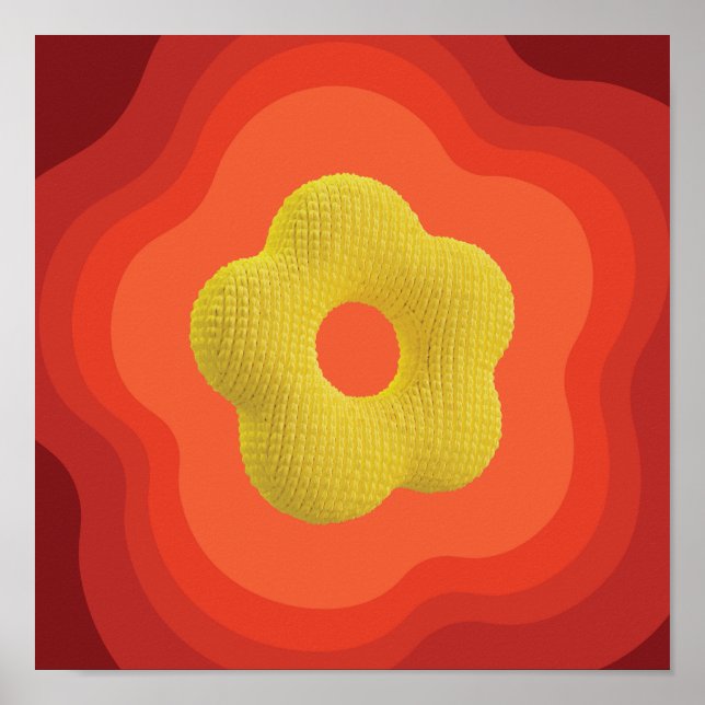 Affiche d'art de fleur orange frappante - Concepti (Devant)