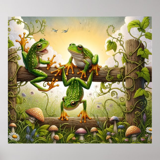 Affiche d'art de grenouille (Devant)