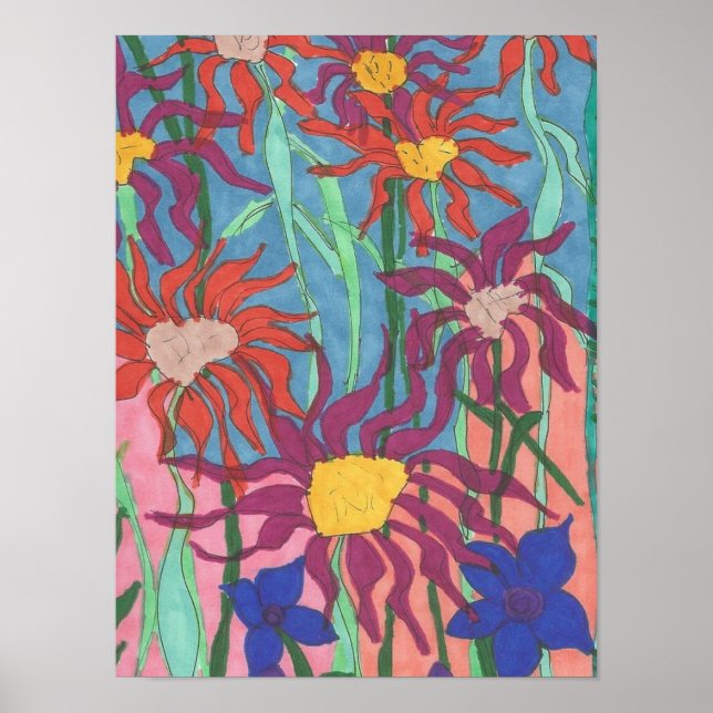 Affiche d'art de jardin luxuriant (Devant)