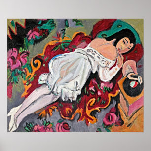Affiche d'art de la fille de Kirchner en chemise b