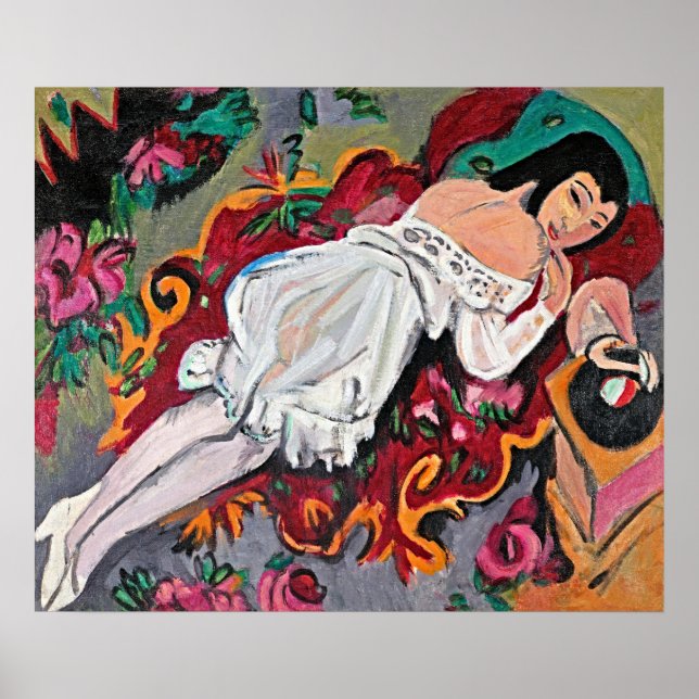 Affiche d'art de la fille de Kirchner en chemise b (Devant)