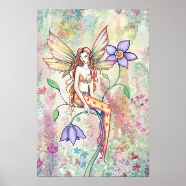 Affiche d'art de la Fleur de Fée de Couleur Infini (Devant)