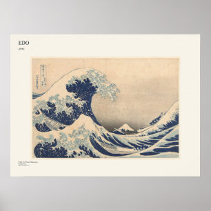 Affiche d'art de la Grande Vague de Hokusai