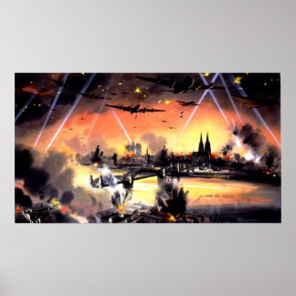 affiche d'art de la guerre des bombardiers DE 14.9