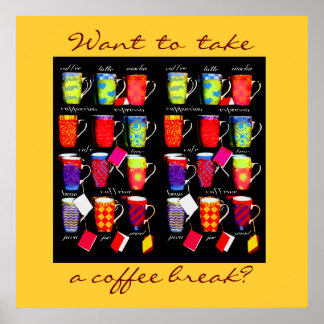 Affiche d'art de la Mug Slang Café