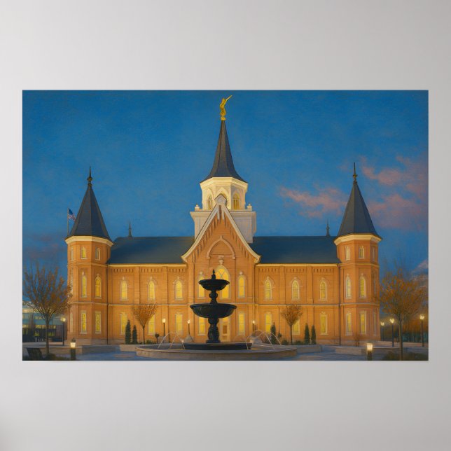 Affiche d'art de la peinture du temple du centre d (Devant)