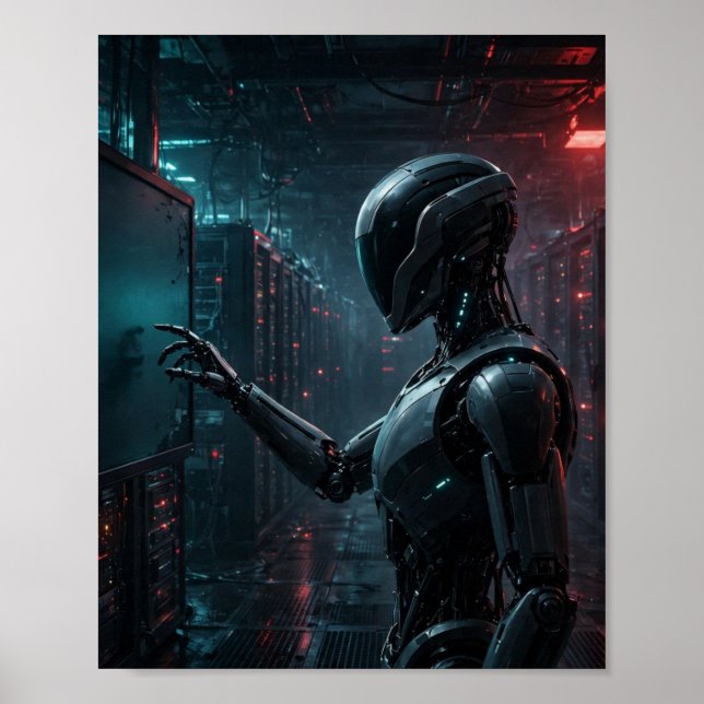 Affiche d'art de l'agent IA Rogue — Silent Monitor (Devant)