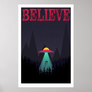 Affiche d'art de l'enlèvement dans les bois Impres