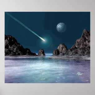 Affiche d'art de l'espace de la science fiction