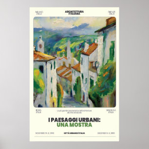 Affiche d'art de l'exposition du paysage urbain it