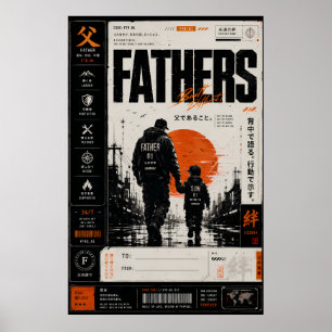 Affiche d'art de l'héritage père-fils japonais