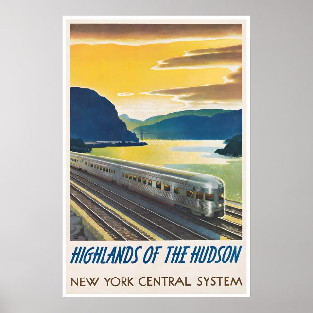 Affiche d'art de locomotive de chemin de fer Train (Devant)