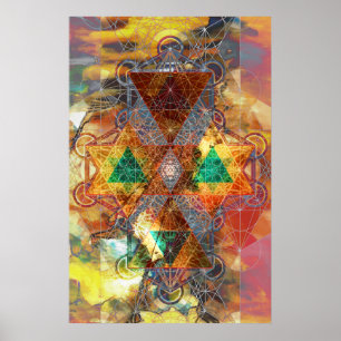 Affiche d'art de mandala de Metatron Colorscape