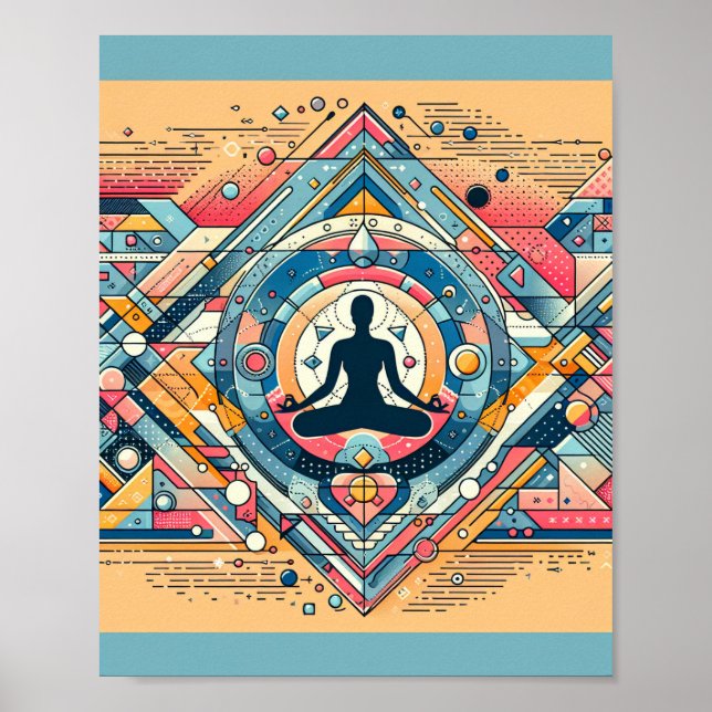 Affiche d'art de méditation de yoga (Devant)