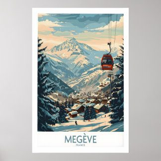 Affiche d'art de Megève - France 1