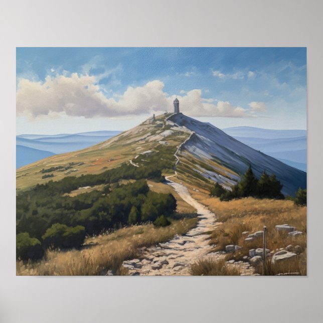 Affiche d'art de Mont Ventoux Country France (Devant)