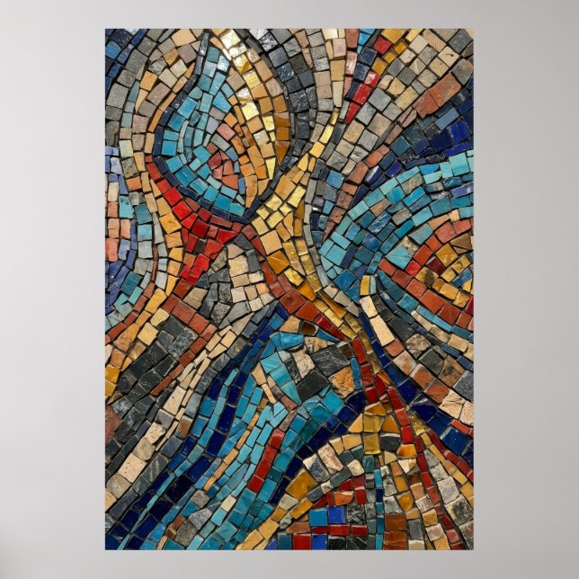 Affiche d'art de mosaïque byzantine | Couleurs de  (Devant)