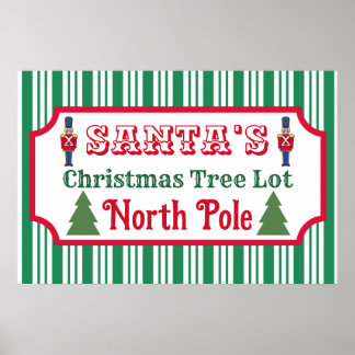 Affiche d'art de pancarte de lot de sapin de Noël