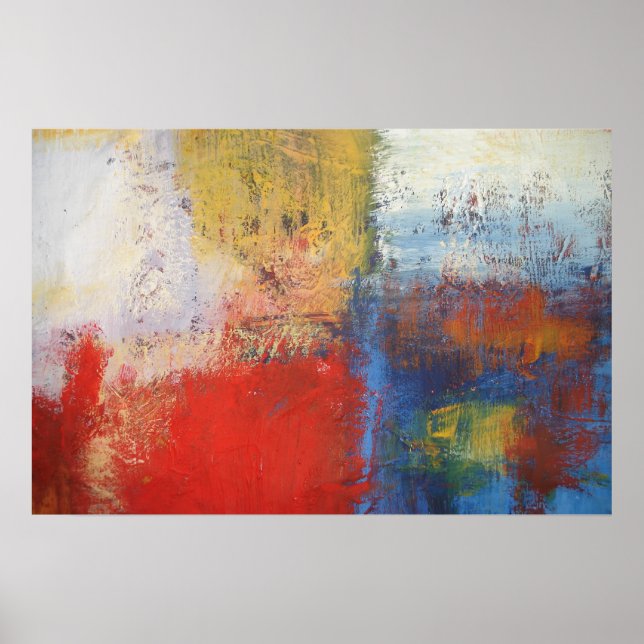 Affiche d'art de peinture abstraite moderne (Devant)