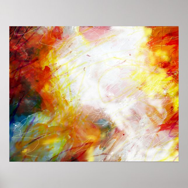 Affiche d'art de peinture abstraite moderne (Devant)