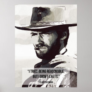 Affiche d'art de portrait western vintage