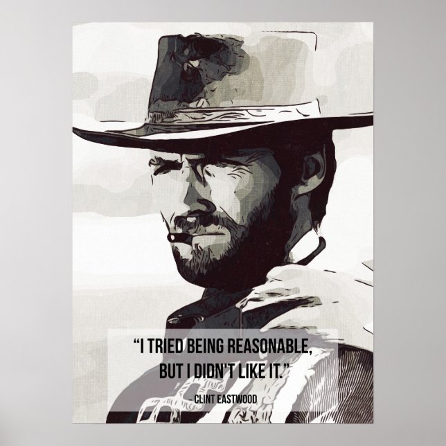 Affiche d'art de portrait western vintage (Devant)