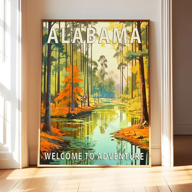 Affiche d'art de poster de paysage de l'État de l' (Créateur téléchargé)