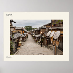 Affiche d'art de rue de Kyoto Higashiyama