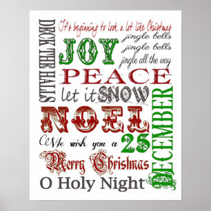 Affiche d'art de souterrain de Noël