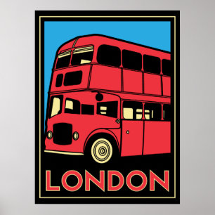 affiche d'art déco de Londres Westminster