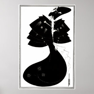 Affiche ~ d'art déco/Nouveau le cap noir par Beardsley