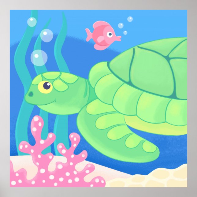 affiche d'art - décoration tropicale mignonne (Devant)