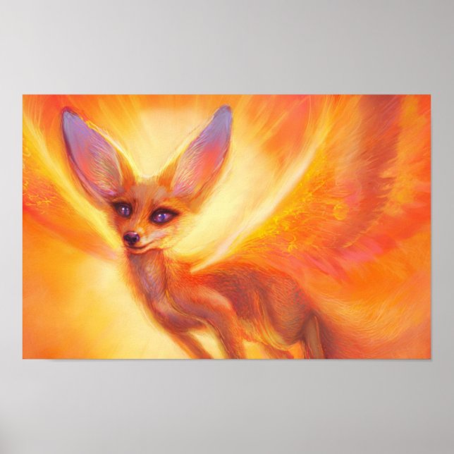 Affiche d'art Désert Embrasé – Renard Radieux (Devant)