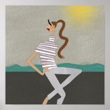 Affiche d'art d'illustration de mode de vacances c