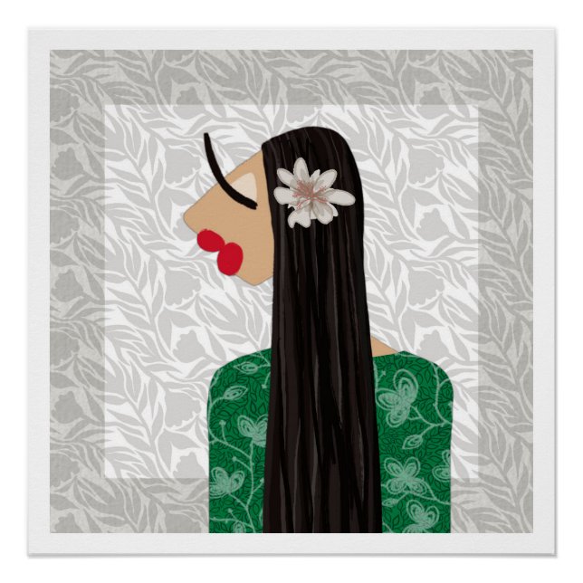 Affiche d'art d'illustration de mode glamour Trend (Devant)