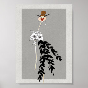 Affiche d'art d'illustration de mode Haute Couture