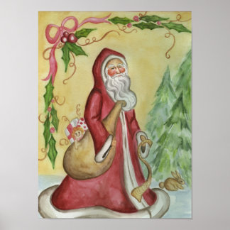 Affiche d'art du Père Noël