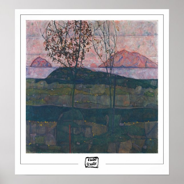 Affiche d'art Egon Schiele Zedign #6-3 (Devant)