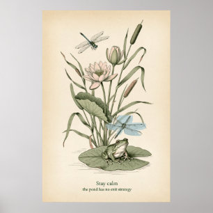 Affiche d'art en ligne sur l'étang de nénuphars à