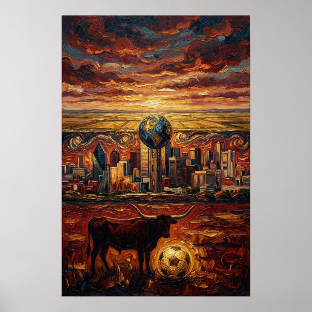 Affiche d'art épique de la Coupe du Monde de footb (Devant)