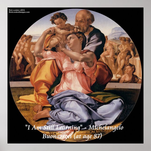 Affiche d'art et citation célèbre « Apprentissage  (Devant)