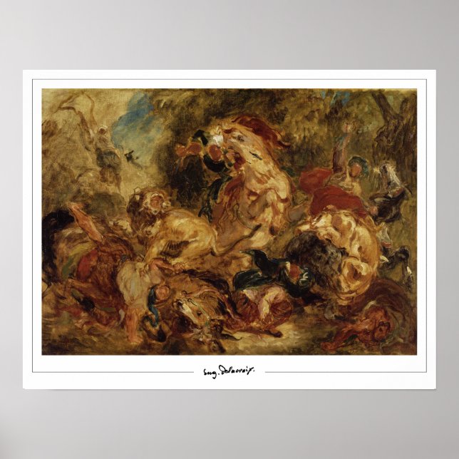 Affiche d'art Eugène Delacroix Zedign #11 (Devant)