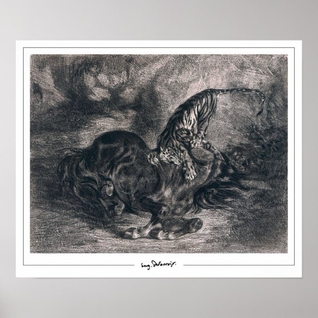 Affiche d'art Eugène Delacroix Zedign #490 (Devant)