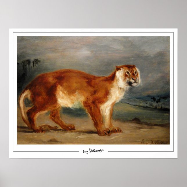 Affiche d'art Eugène Delacroix Zedign #491 (Devant)