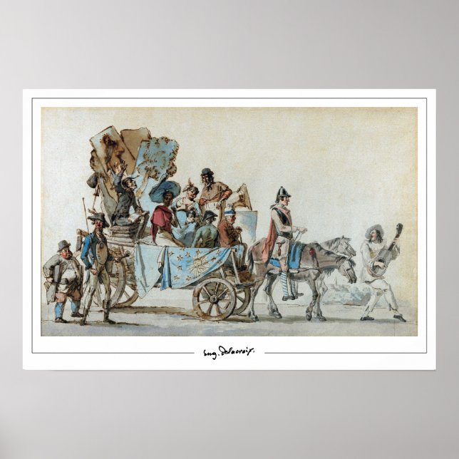 Affiche d'art Eugène Delacroix Zedign #644 (Devant)