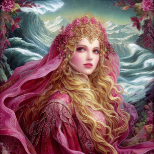 Affiche d'art fantastique de la Reine Déesse