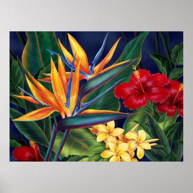 Affiche d'art fin Paradis Tropical (Devant)